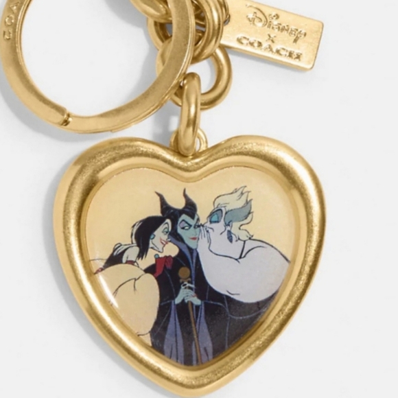 Coach x Disney Villains Locket Bag Charm Key Chain - Picture 6 of 7